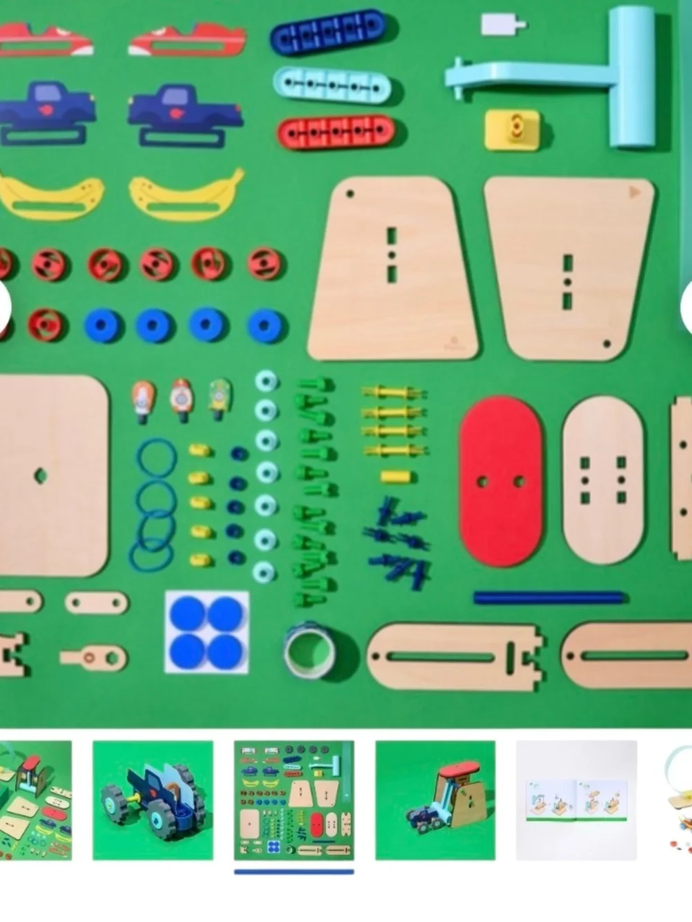 Kiwi & Co Stunt Car Kit Green Age 6+